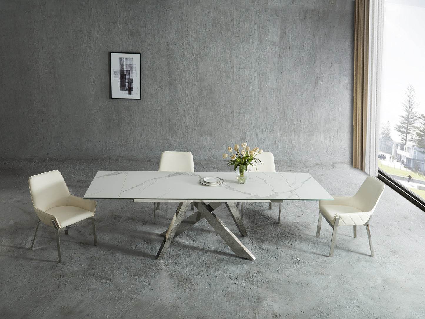 J&M Furniture MC Carrara Extension Table