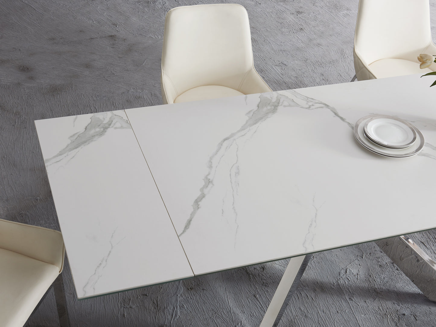 J&M Furniture MC Carrara Extension Table
