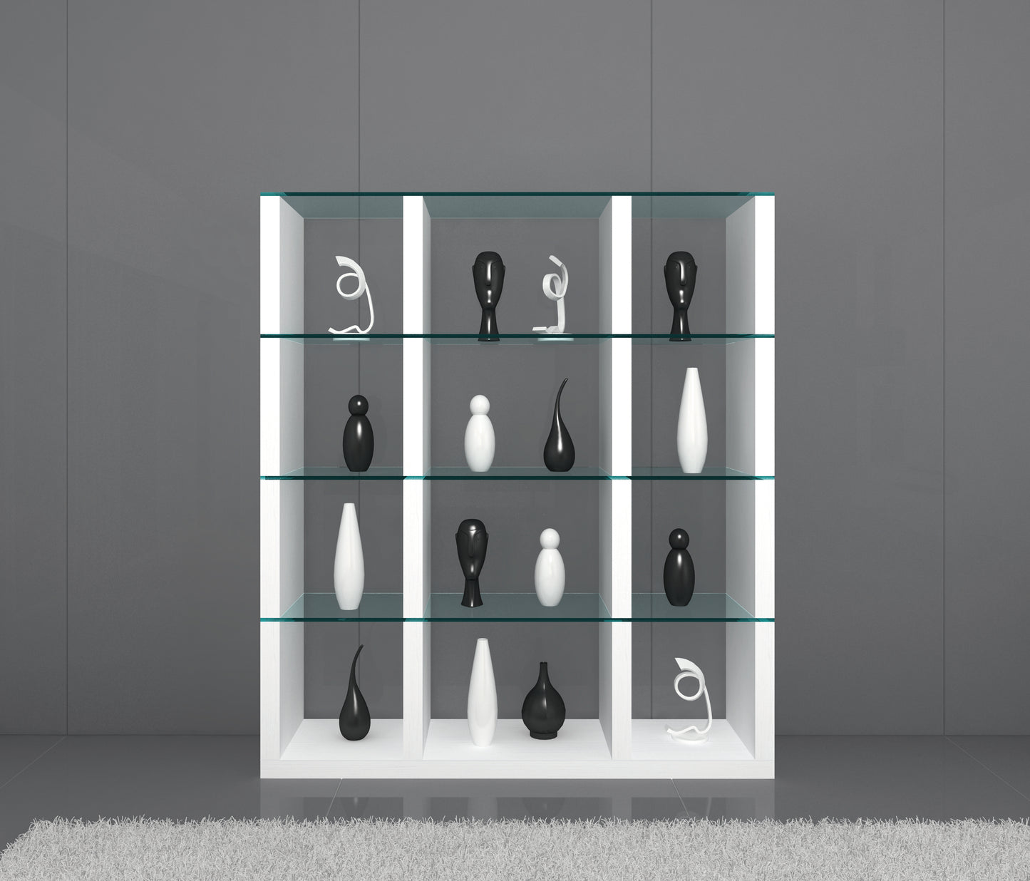 J&M Furniture Cloud Wall Unit in High Gloss