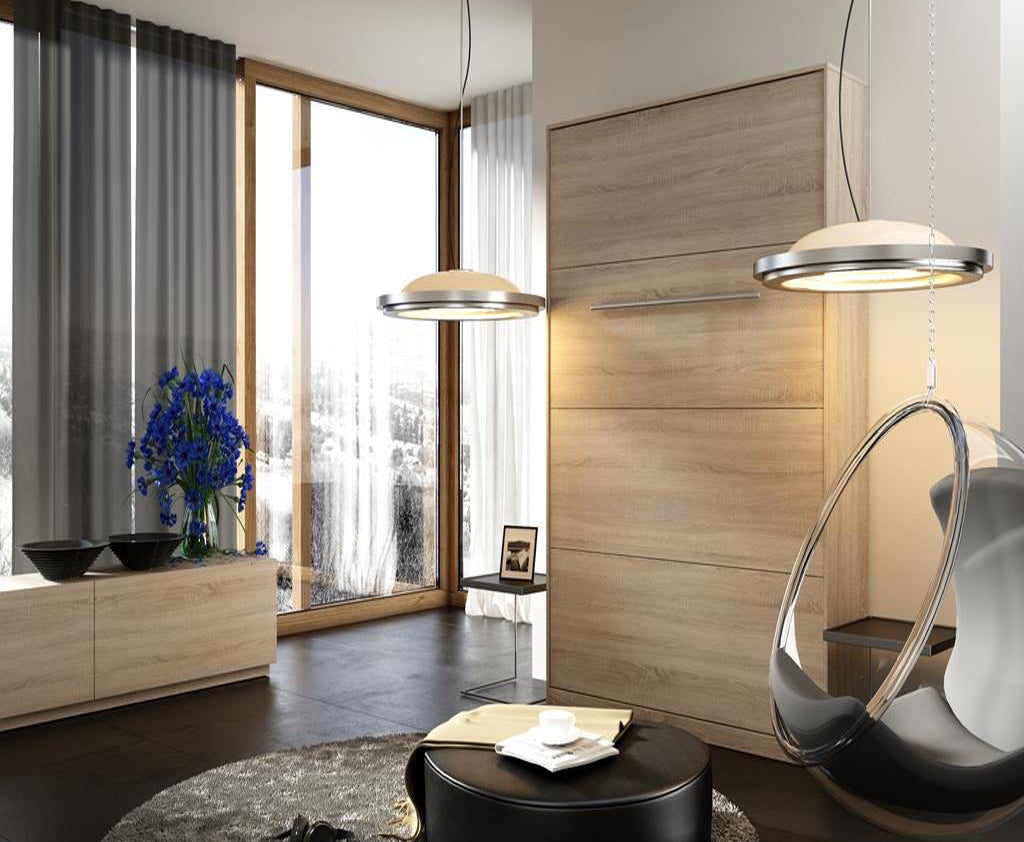 Maxima House Milano European Twin Size Wall Bed with mattress