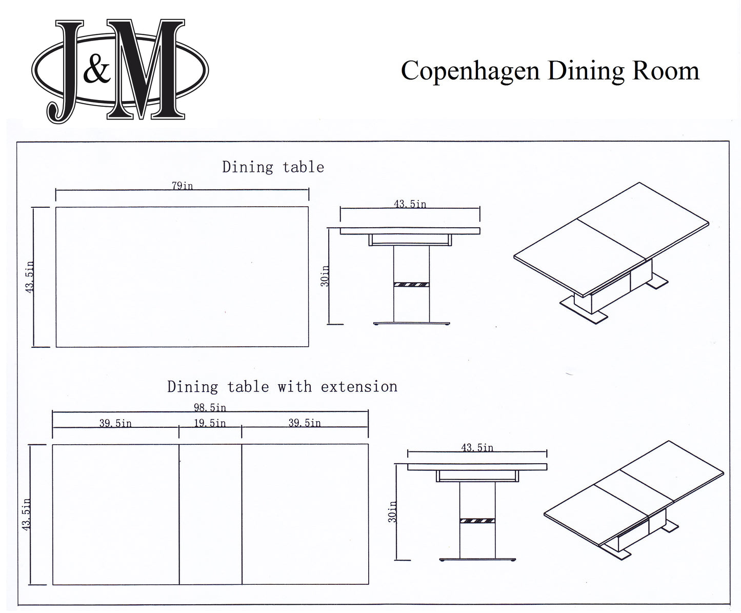 J&M Furniture Copenhagen Dining Chair