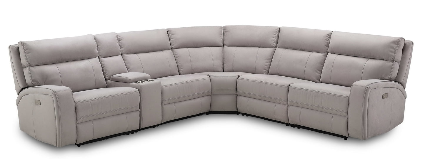 J&M Furniture Cozy Motion Sectional In Moonshine