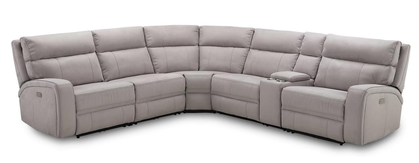 J&M Furniture Cozy Motion Sectional In Moonshine
