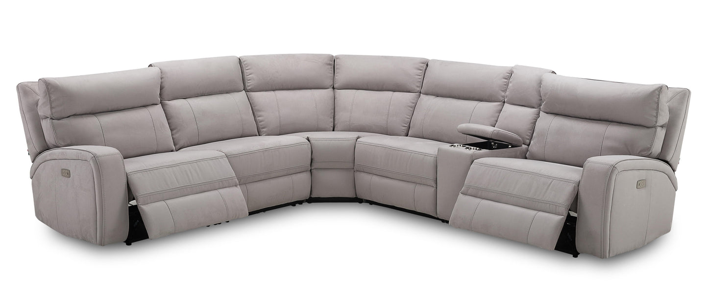 J&M Furniture Cozy Motion Sectional In Moonshine