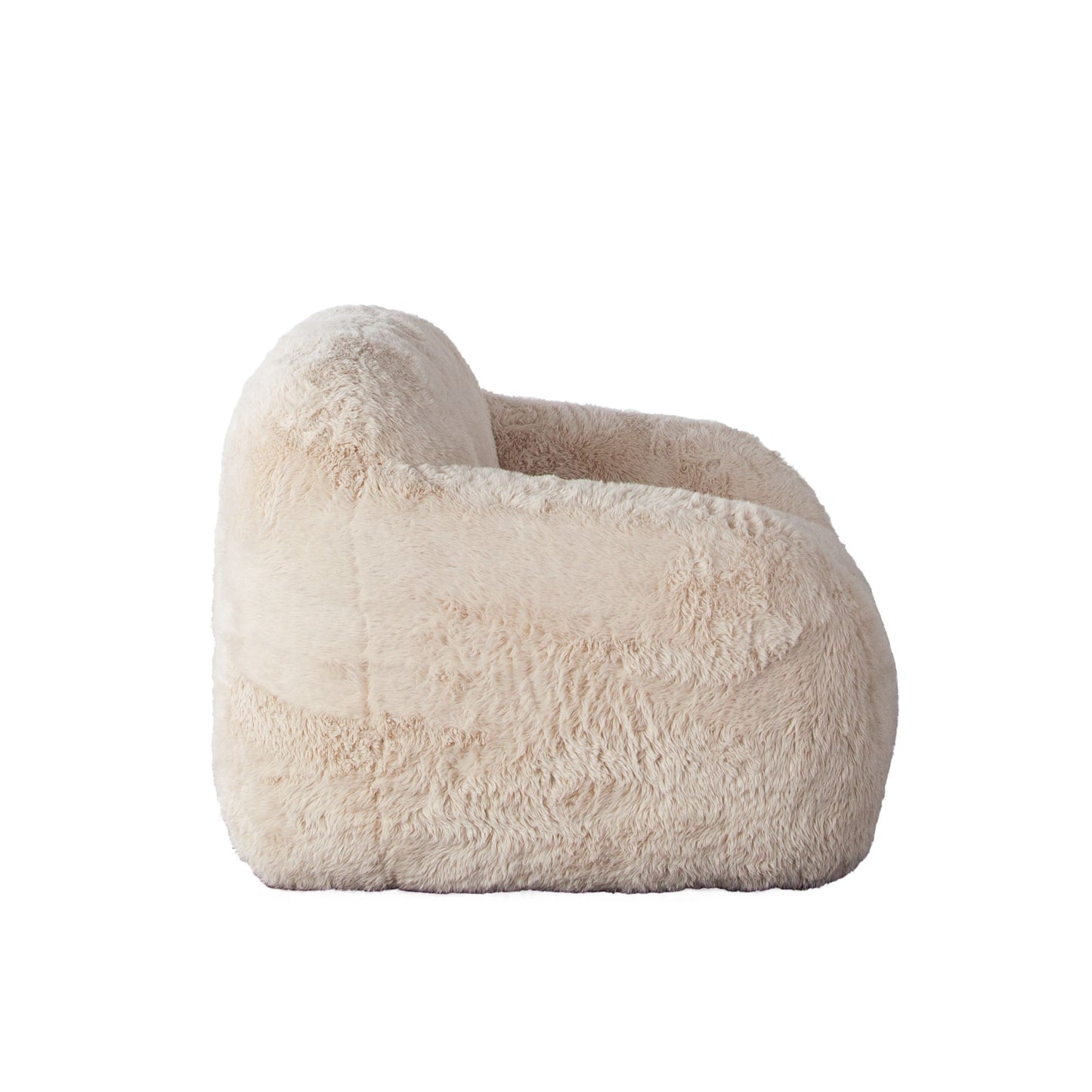 Dawson Accent Chair in Yak Sand Natural Faux Fur by Diamond Sofa