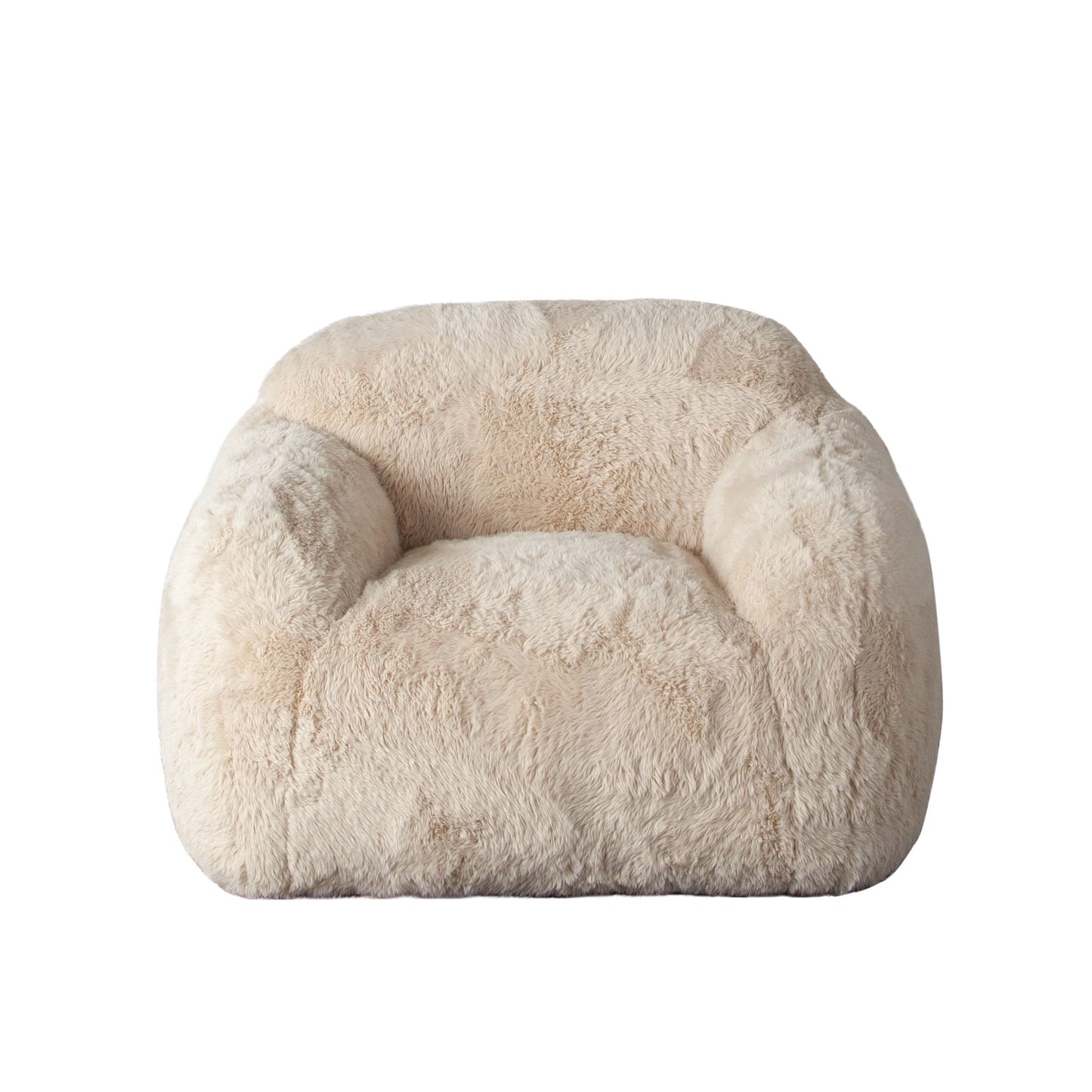 Dawson Accent Chair in Yak Sand Natural Faux Fur by Diamond Sofa