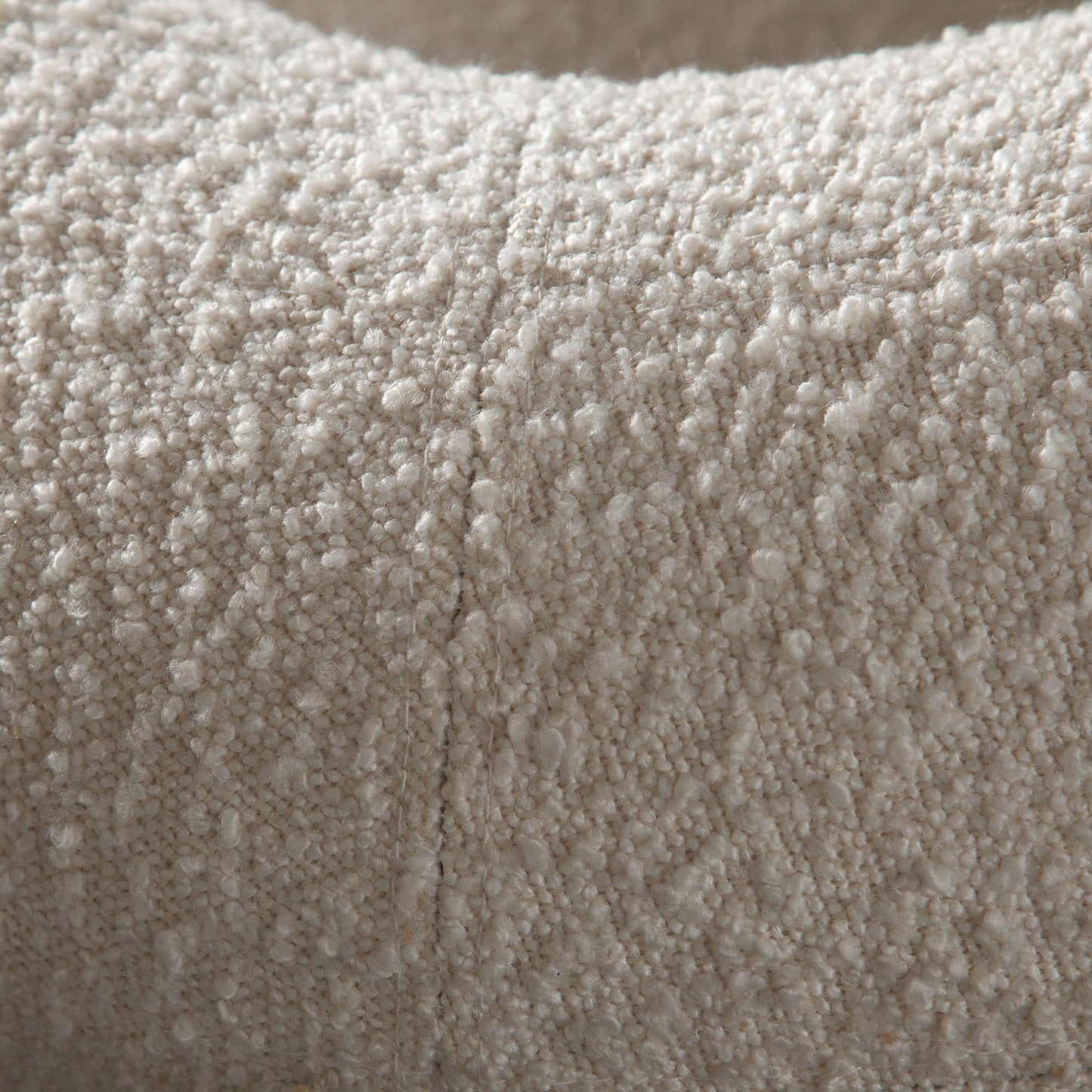 District Accent Chair in Ivory Boucle Fabric w/ Black Metal Frame by Diamond Sofa