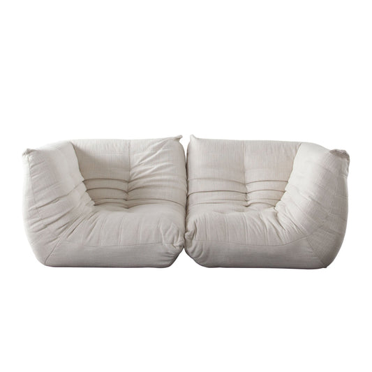 Ezra 2PC Modular Sofa in Cream Fabric by Diamond Sofa