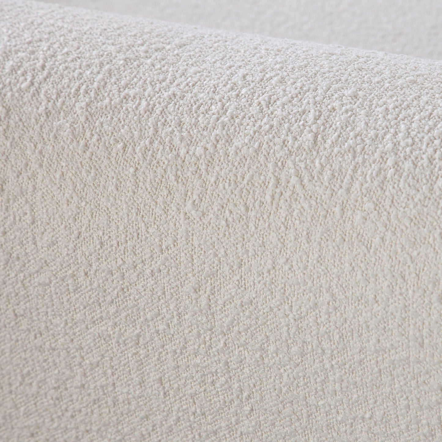 Form Sofa in Ivory Boucle Fabric w/ (2) Accent Pillow Balls by Diamond Sofa