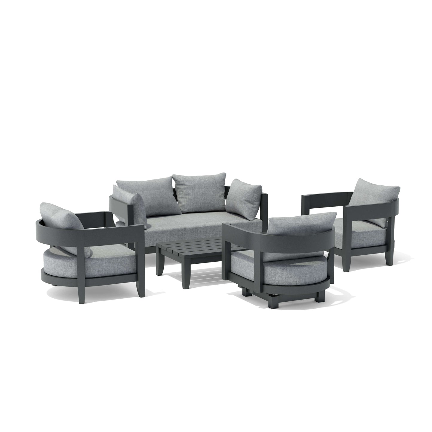 Anderson Teak SET-173 5-pc Coronado Aluminum Deep Seating Set