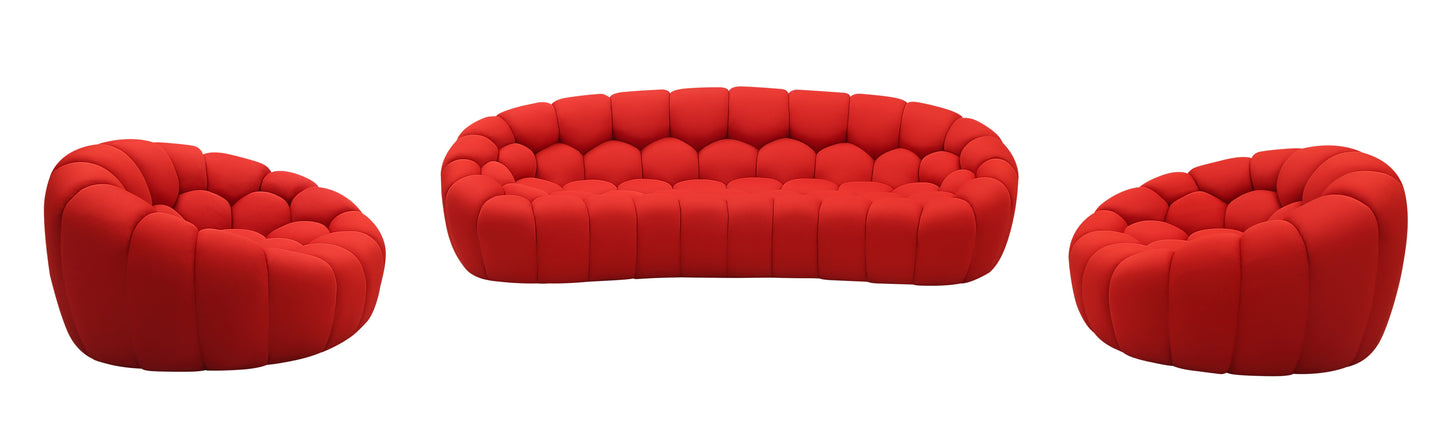 J&M Furniture Fantasy Ottoman in Red