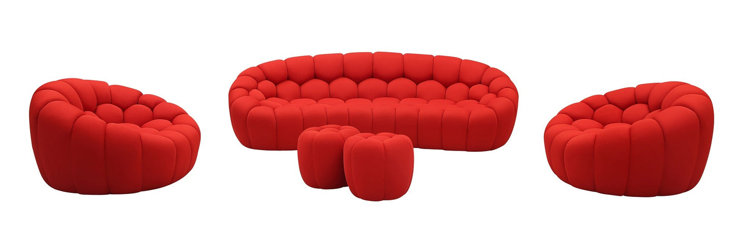 J&M Furniture Fantasy Ottoman in Red