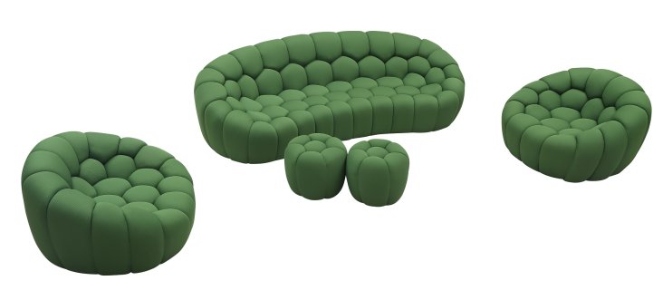 J&M Furniture Fantasy Sofa in Green