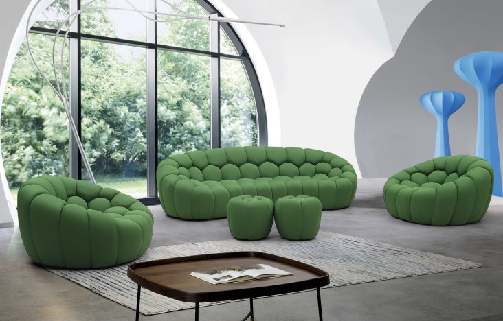 J&M Furniture Fantasy Sofa in Green