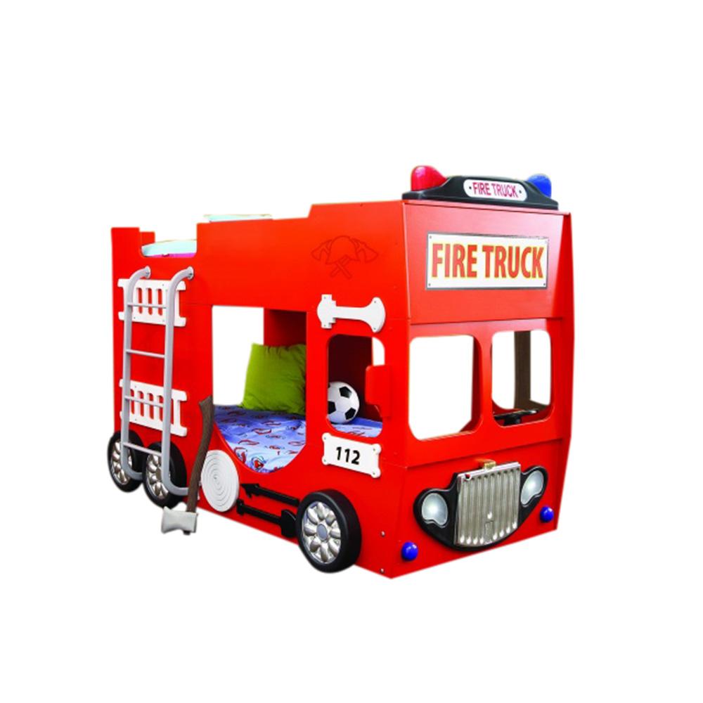 Maxima House Bunk Bed Red Fire Truck with mattresses