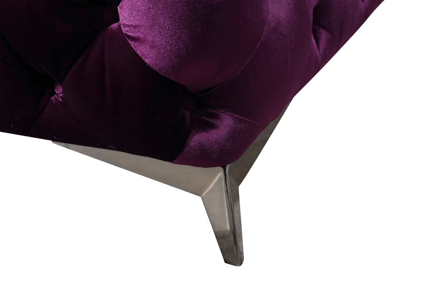 J&M Furniture Glitz Love Seat in Purple