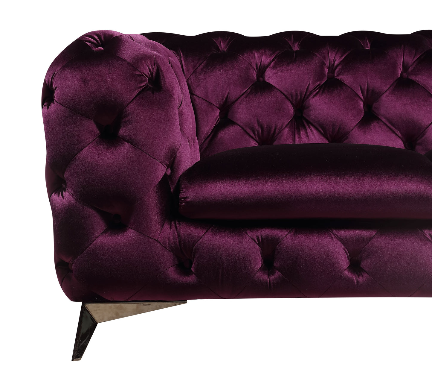J&M Furniture Glitz Love Seat in Purple