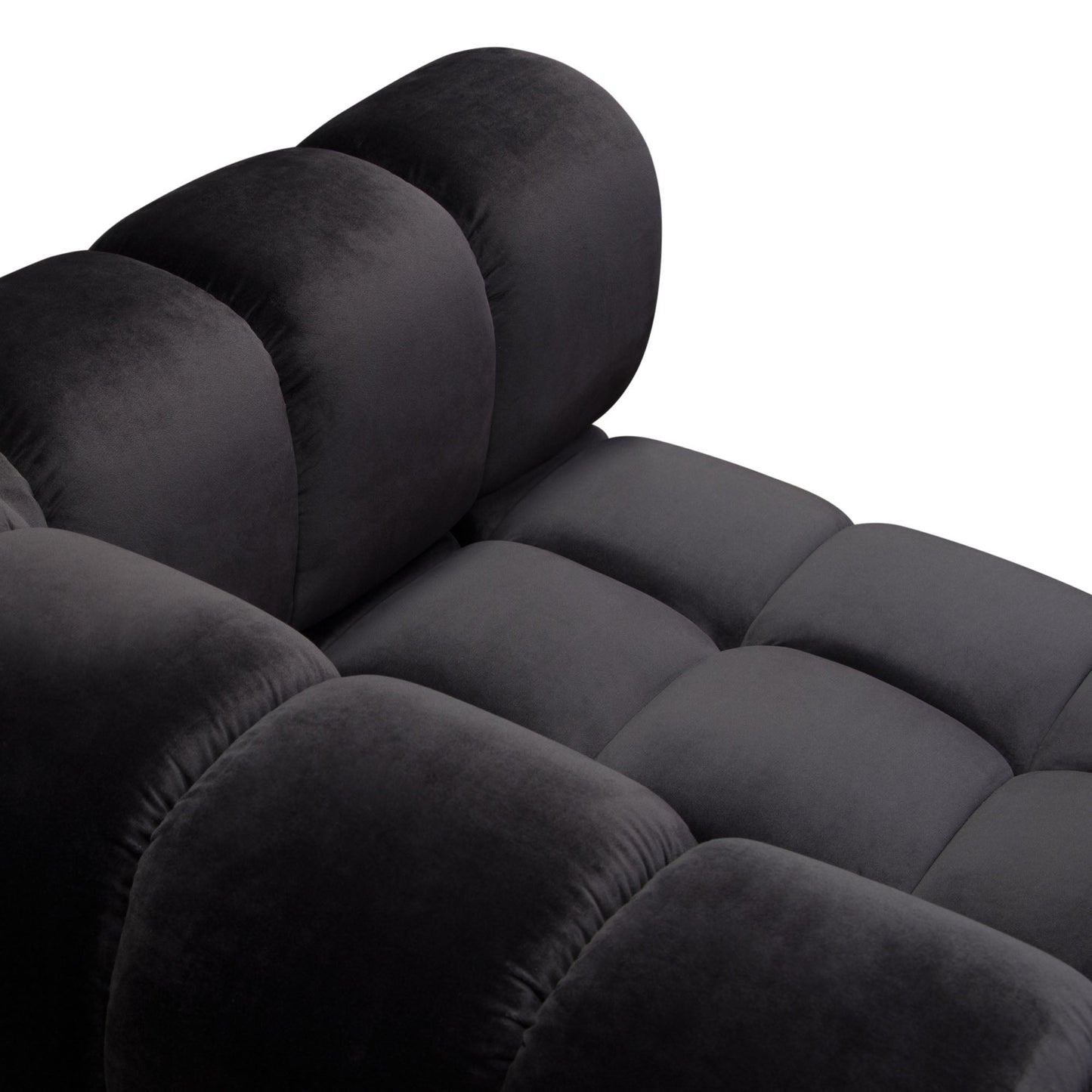 Image Low Profile Chair in Black Velvet w/ Brushed Gold Base by Diamond Sofa