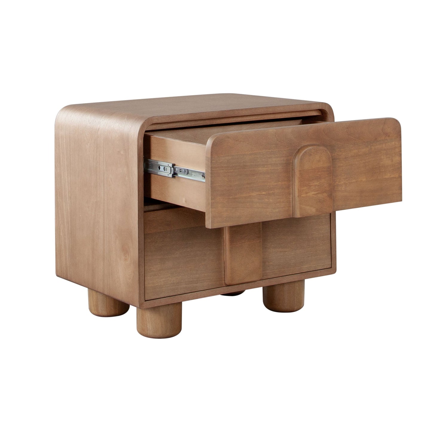 Indigo Solid Wood 2-Drawer Night Stand/End Table in Honey Finish by Diamond Sofa