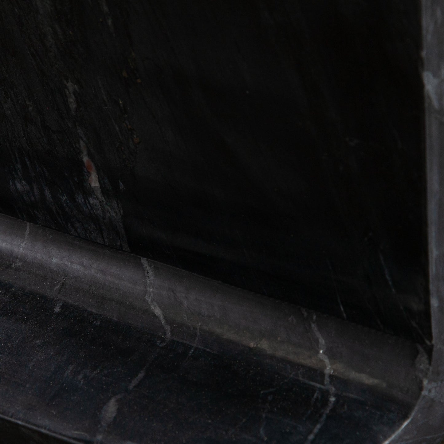Iris I-Beam Accent Table in Genuine Black Marquine Marble by Diamond Sofa