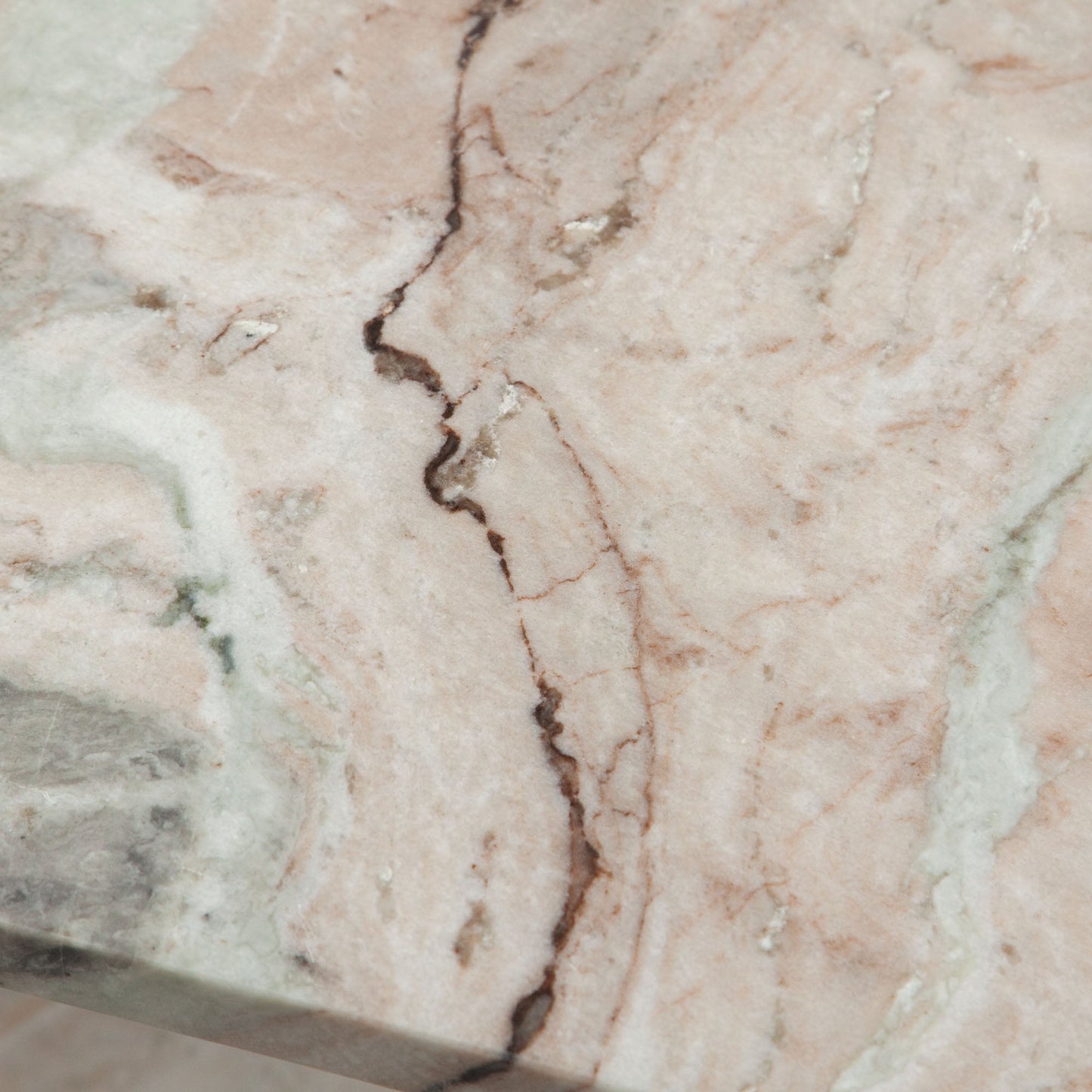 Iris I-Beam Accent Table in Genuine Natural Marble by Diamond Sofa