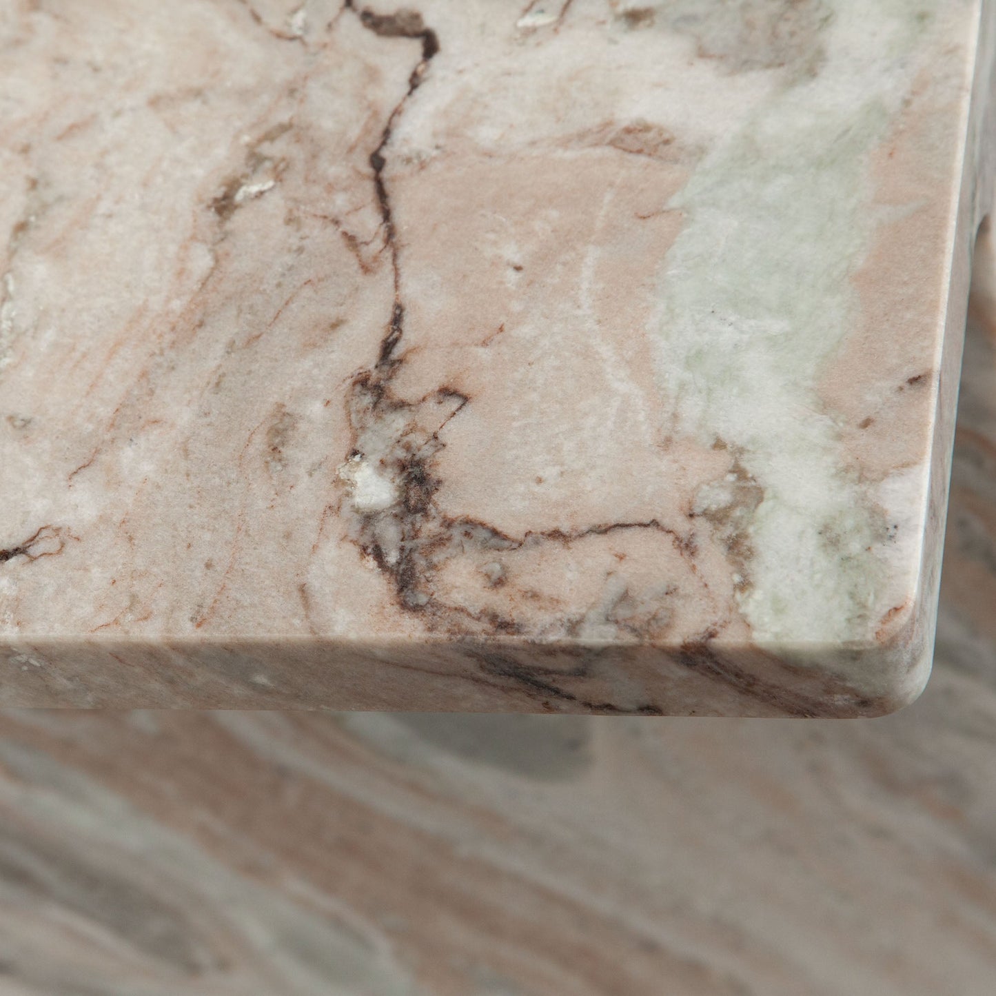 Iris I-Beam Accent Table in Genuine Natural Marble by Diamond Sofa