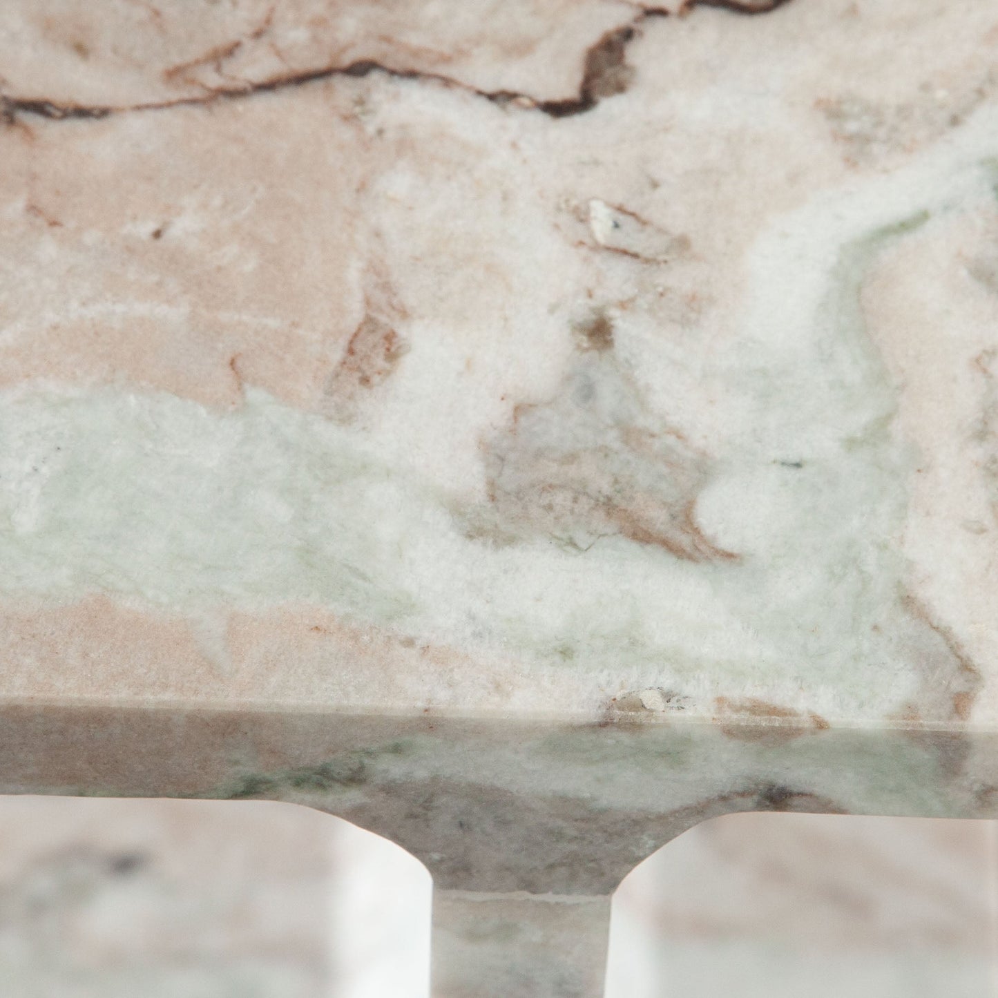 Iris I-Beam Accent Table in Genuine Natural Marble by Diamond Sofa