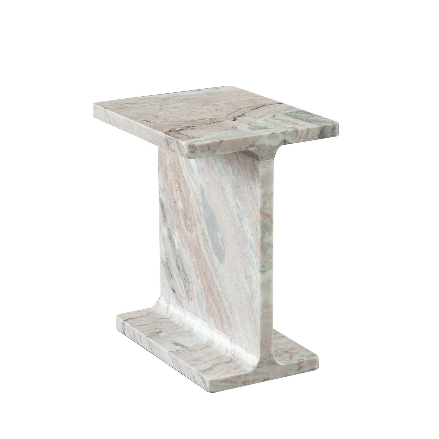 Iris I-Beam Accent Table in Genuine Natural Marble by Diamond Sofa