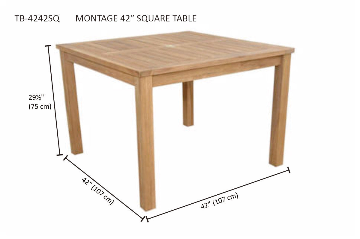 Anderson Teak Montage 42" Square Table