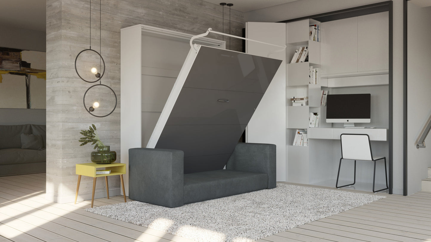 Maxima House Vertical Murphy bed Invento European Full XL with Sofa