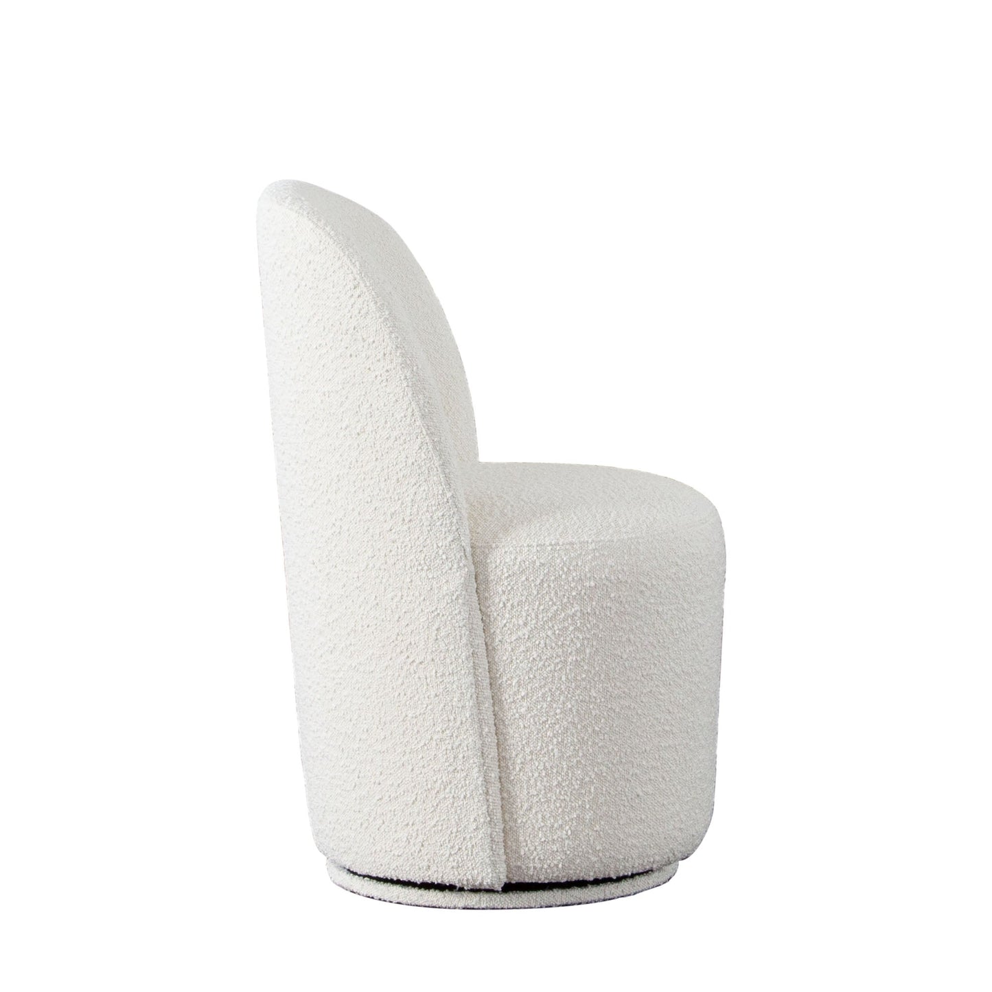 Kendall Dining/Accent Swivel Chair in Ivory Boucle Fabric by Diamond Sofa