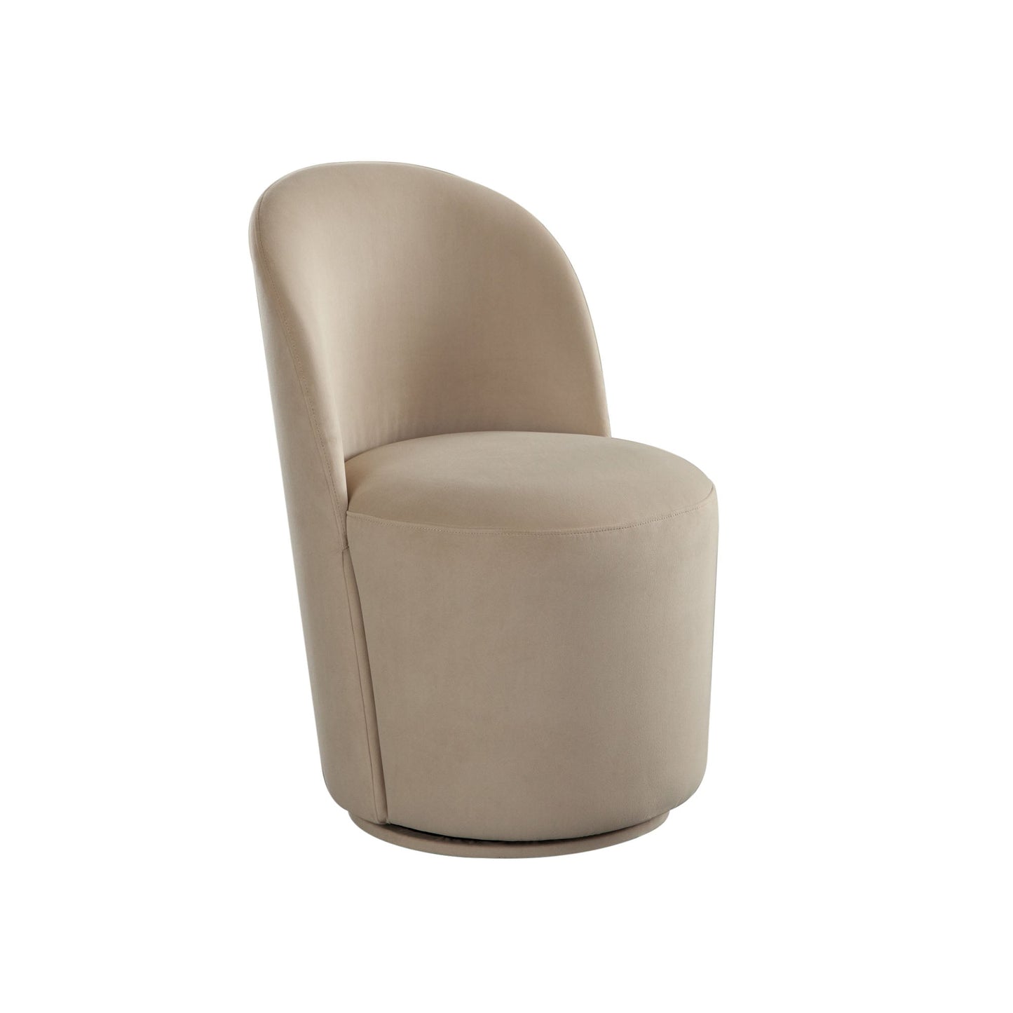 Kendall Dining/Accent Swivel Chair in Camel Boucle Fabric by Diamond Sofa