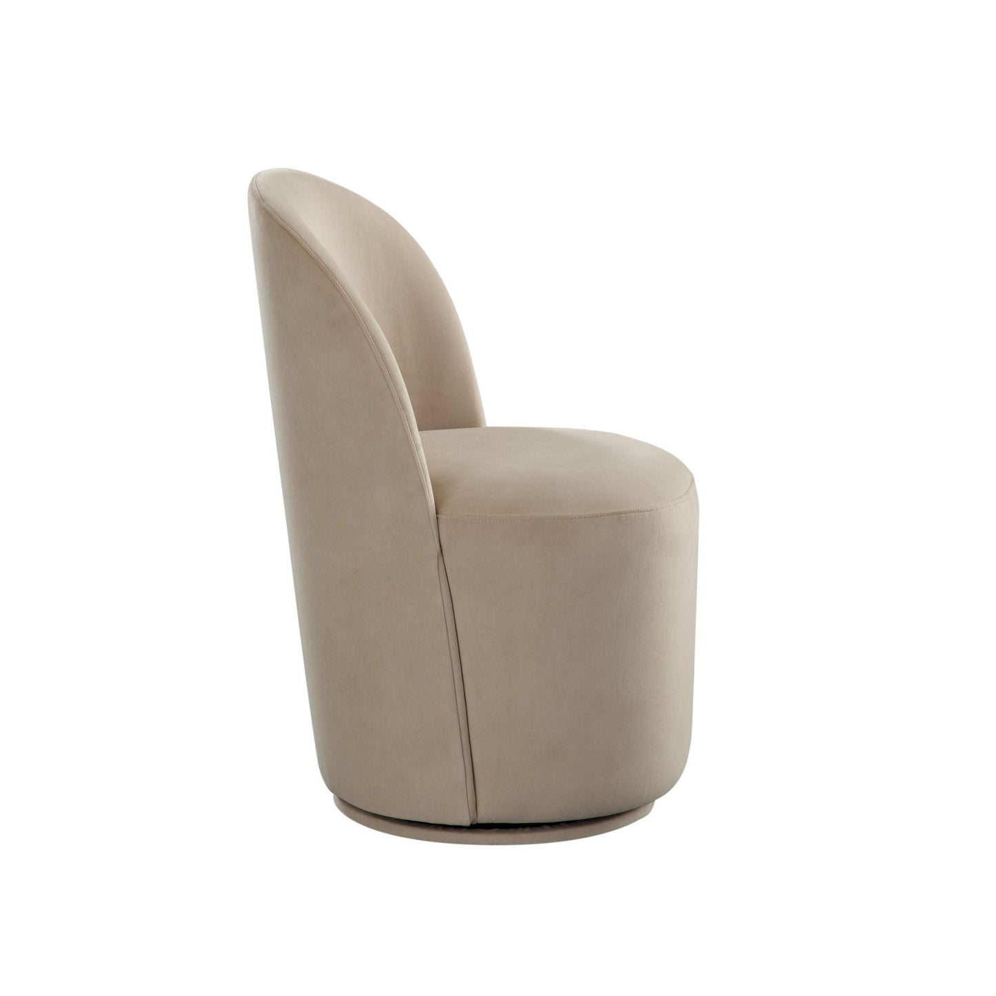 Kendall Dining/Accent Swivel Chair in Camel Boucle Fabric by Diamond Sofa