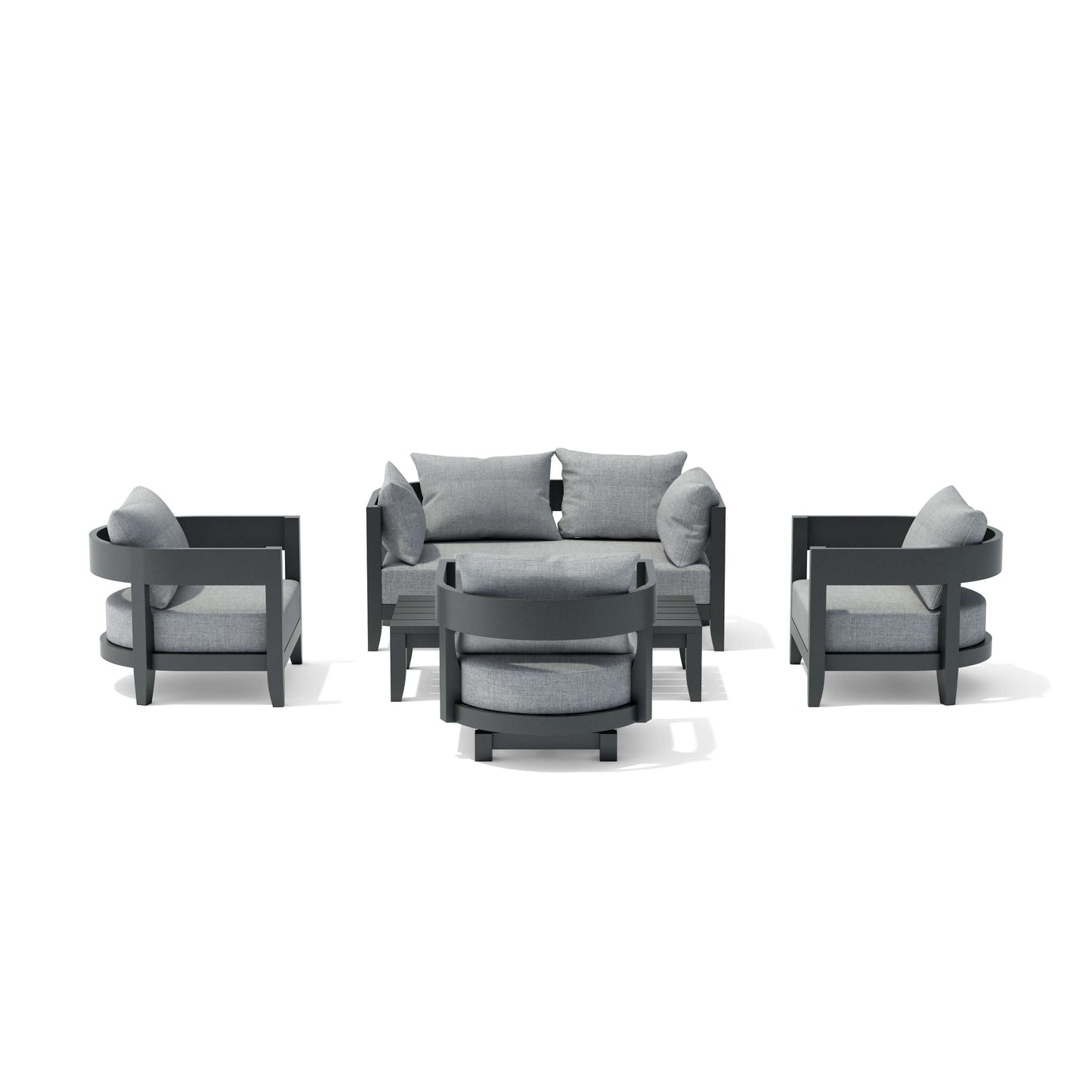 Anderson Teak SET-173 5-pc Coronado Aluminum Deep Seating Set