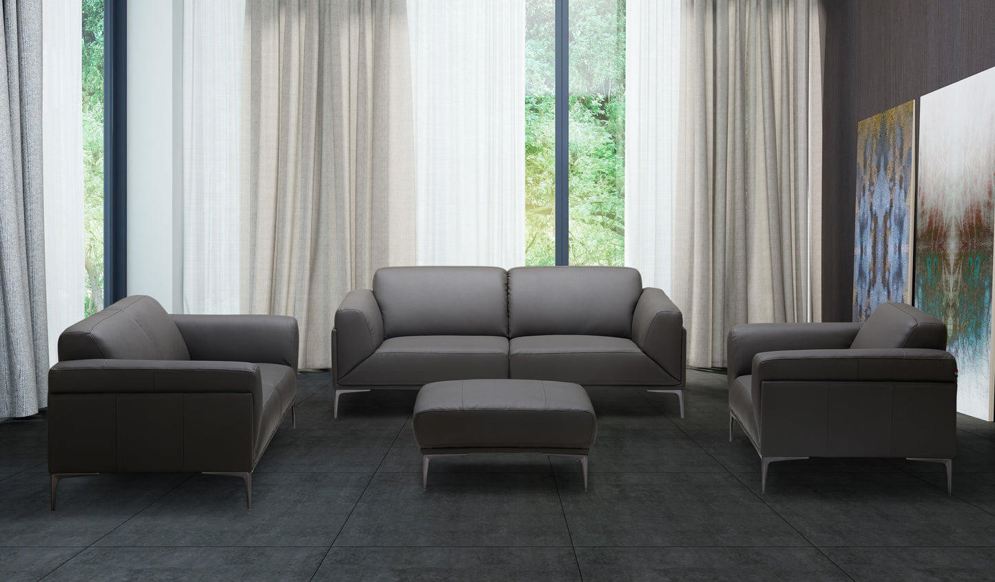 J&M Furniture King Ottoman