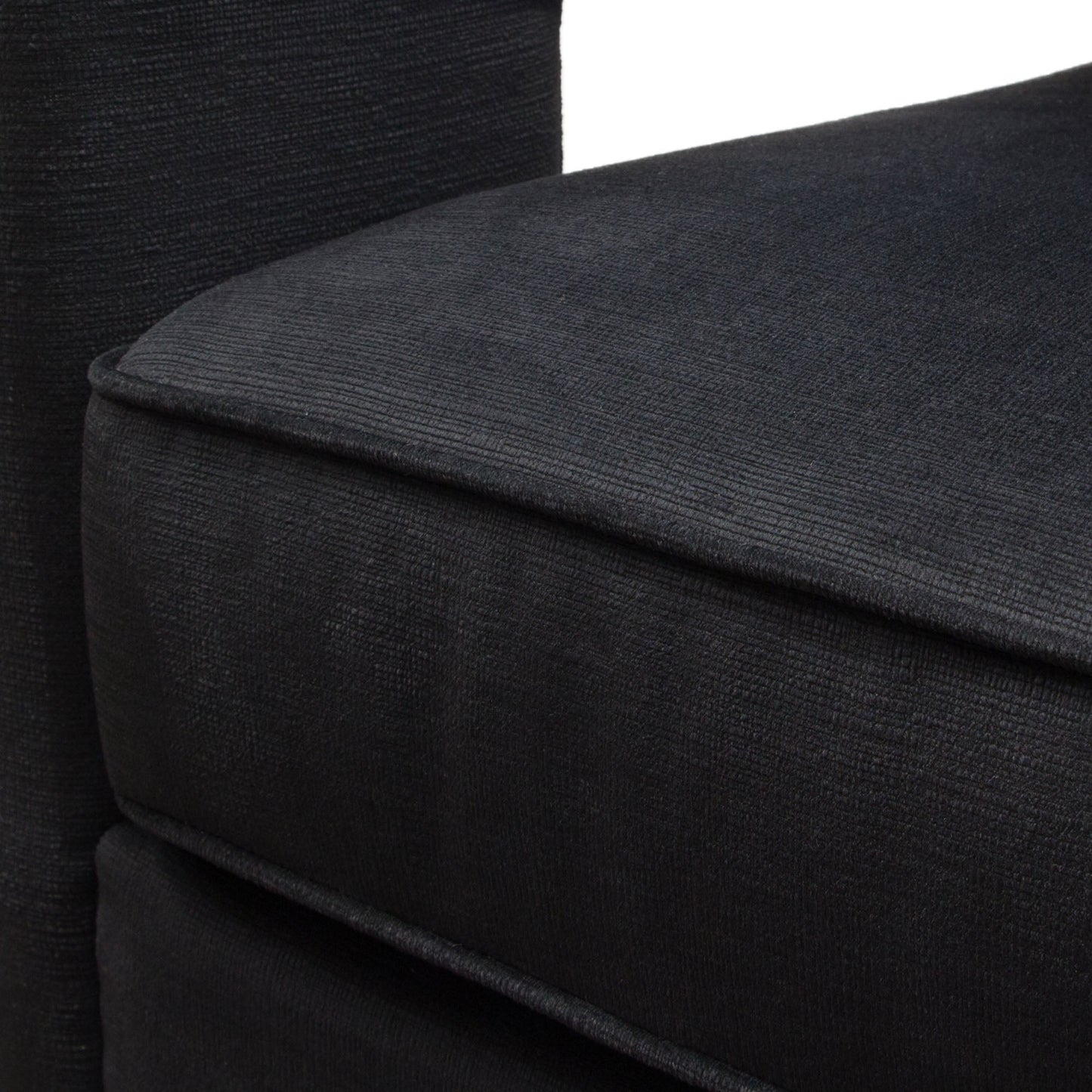 Lake Accent Chair in Black Performance Fabric w/ Brushed Gold Metal Base by Diamond Sofa