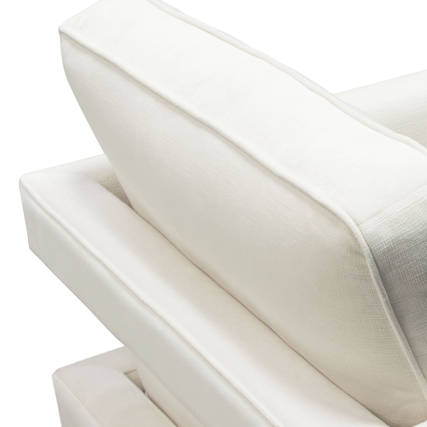 Lake Accent Chair in White Performance Fabric w/ Brushed Gold Metal Base by Diamond Sofa