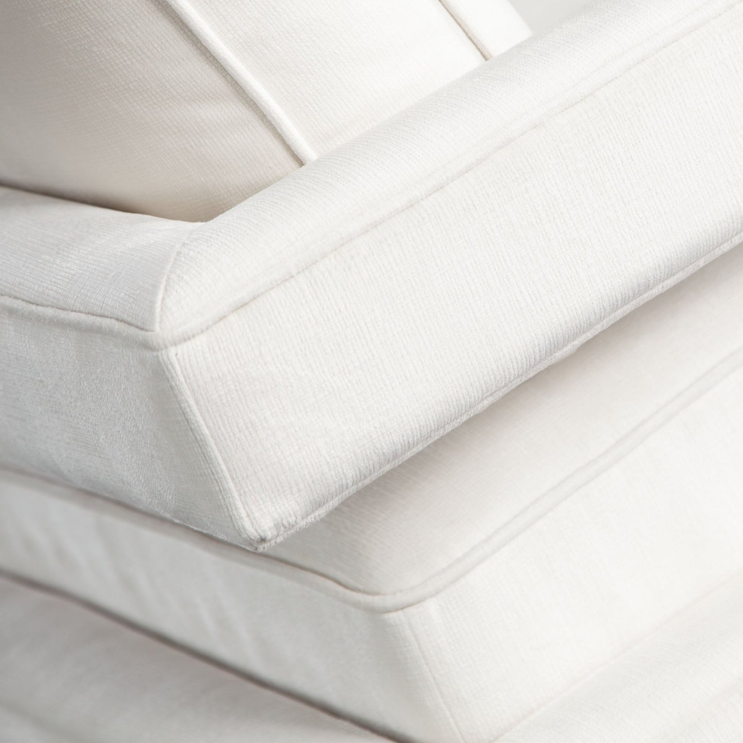 Lake Accent Chair in White Performance Fabric w/ Brushed Gold Metal Base by Diamond Sofa