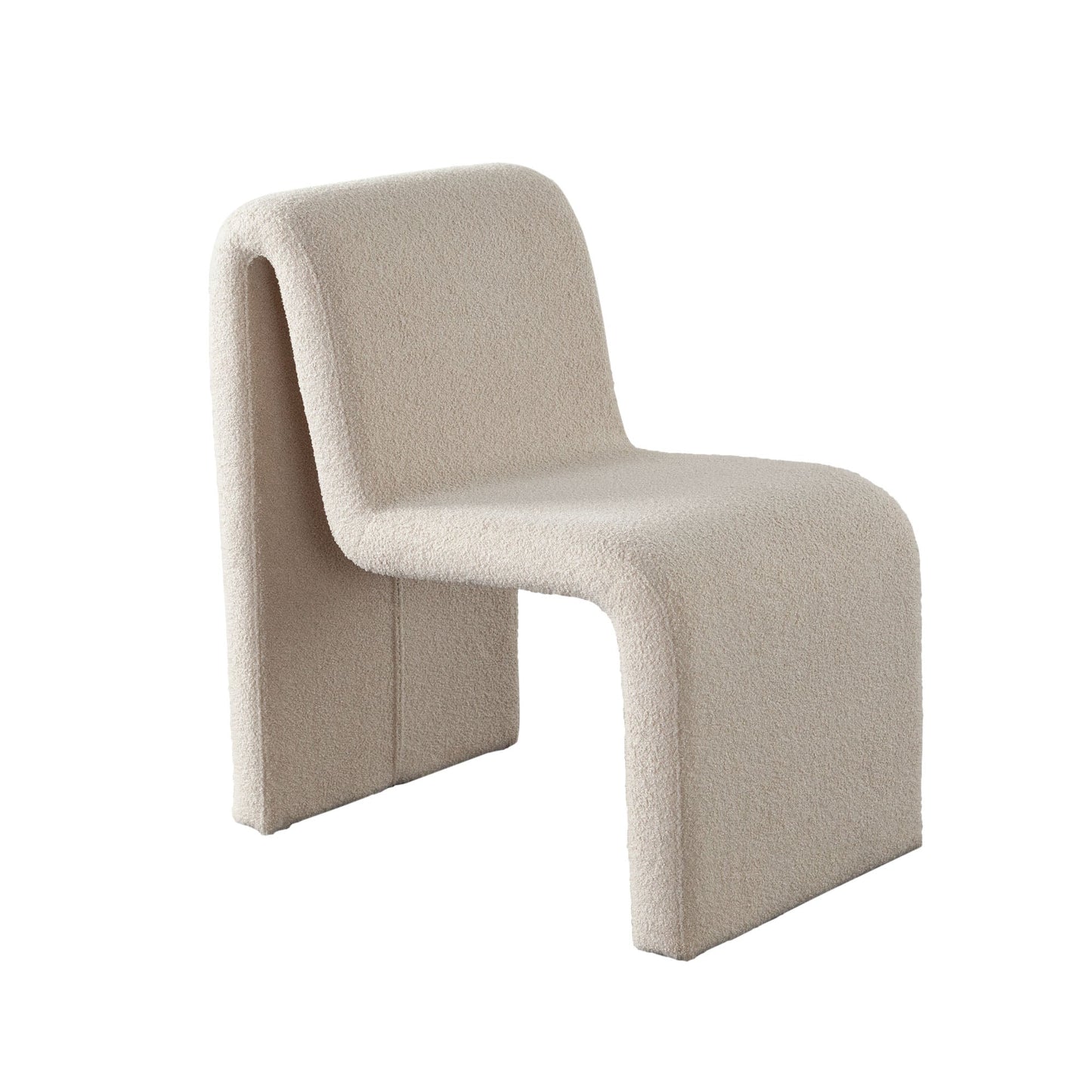 Lana Dining Chair in Camel Looped Shearling Fabric by Diamond Sofa