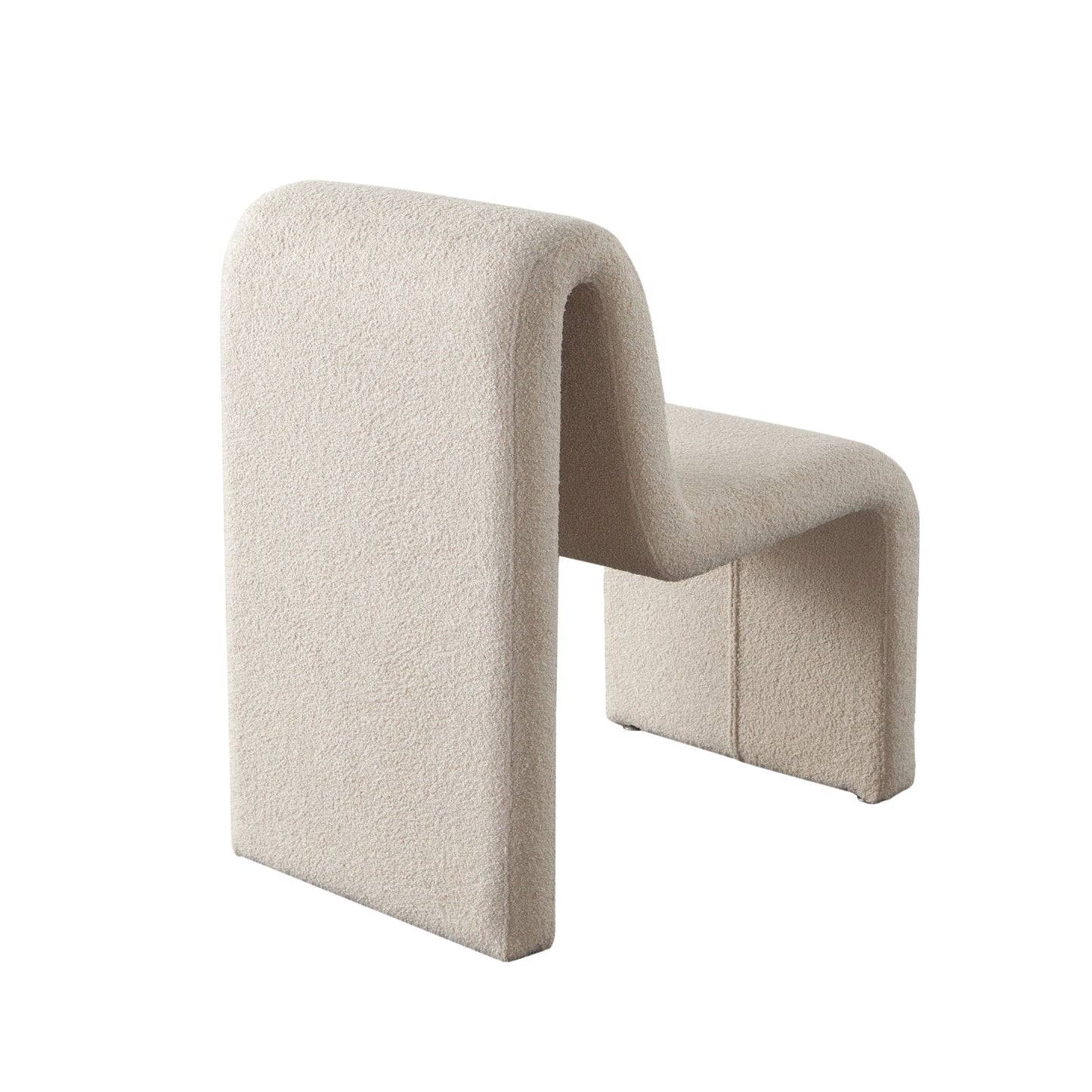 Lana Dining Chair in Camel Looped Shearling Fabric by Diamond Sofa