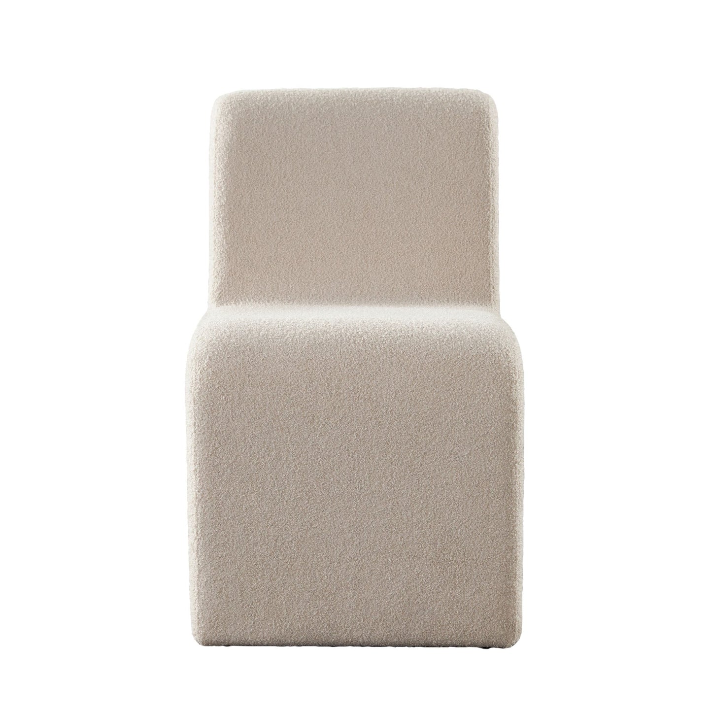 Lana Dining Chair in Camel Looped Shearling Fabric by Diamond Sofa