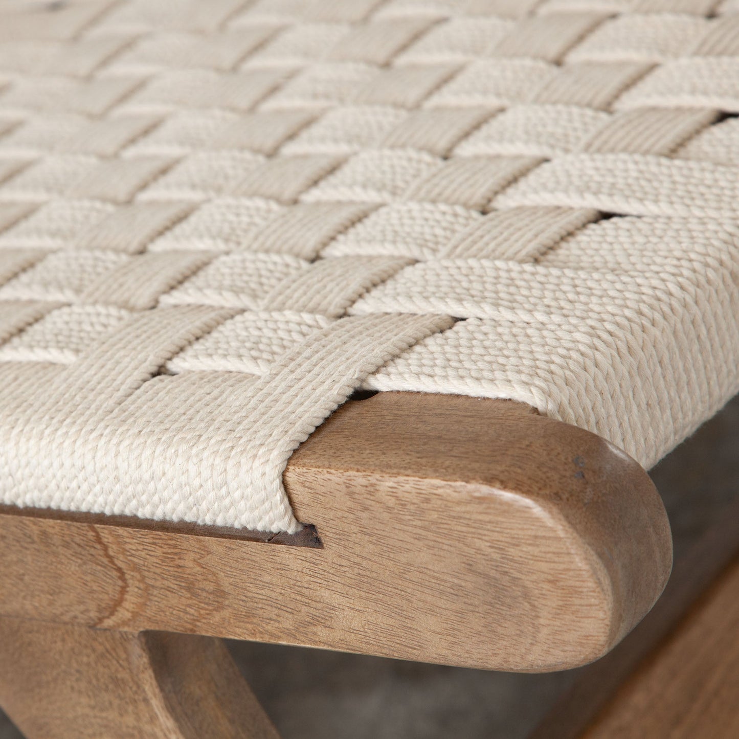 Laurel Wood Accent Chair in Caramel/Walnut Finish w/ Woven Natural Rope Seat & Back by Diamond Sofa