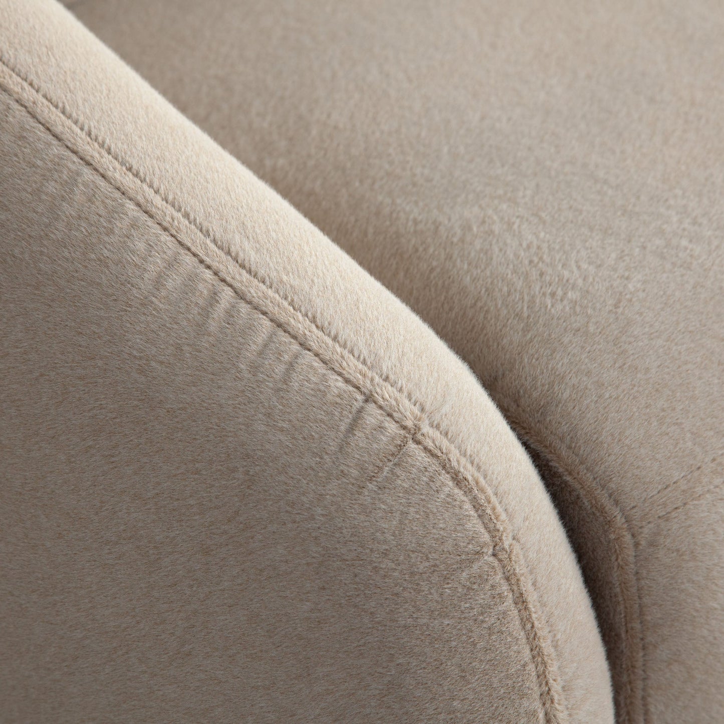 Lena Swivel Accent Chair in Fawn Faux Alpaca Fabric by Diamond Sofa