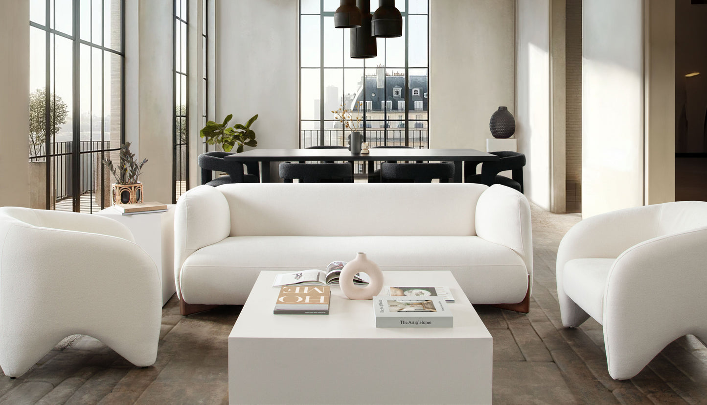 Link Accent Chair in Elite Ivory Fabric by Diamond Sofa