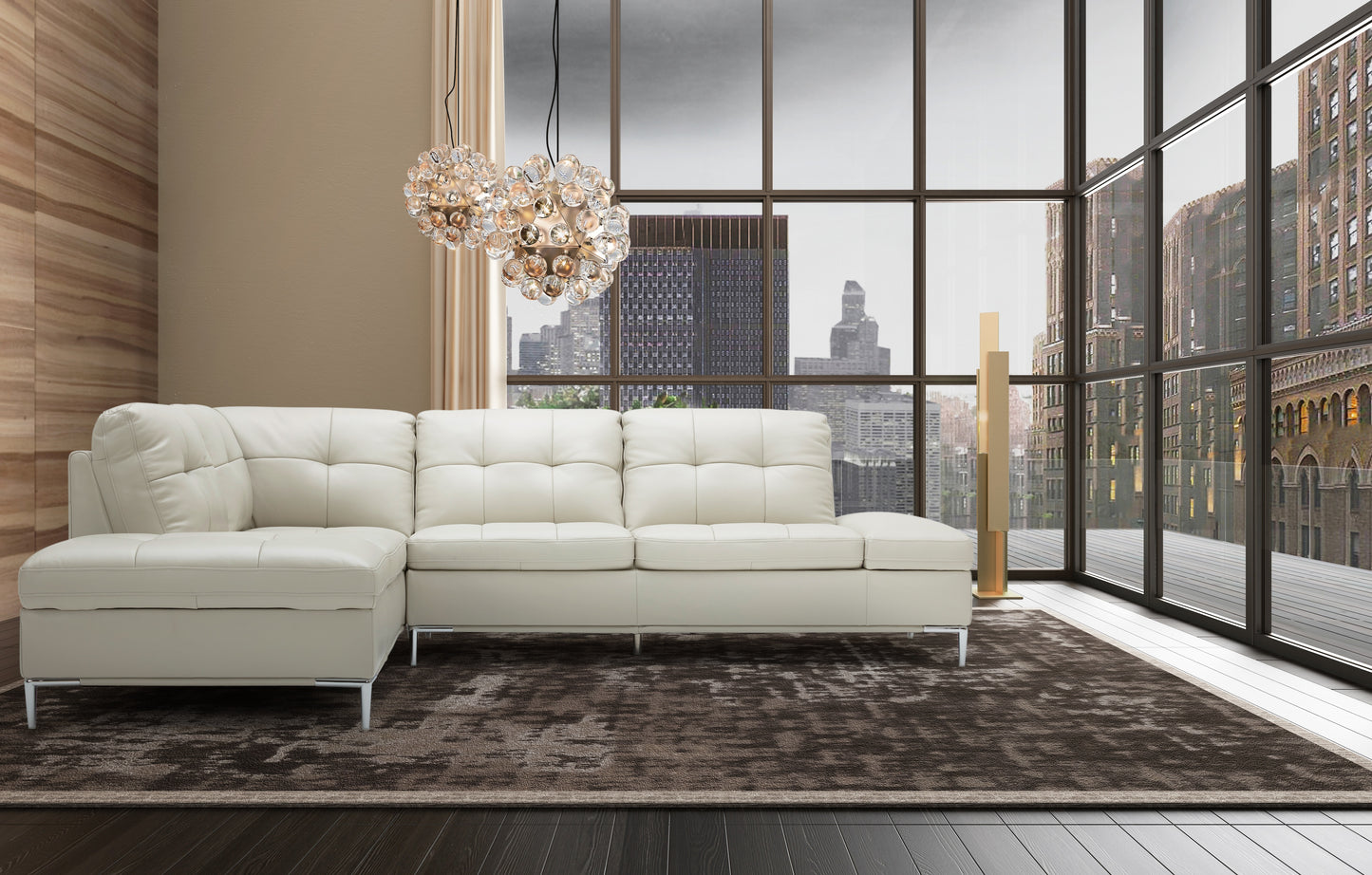 J&M Furniture Leonardo Silver Grey in Left Hand Facing