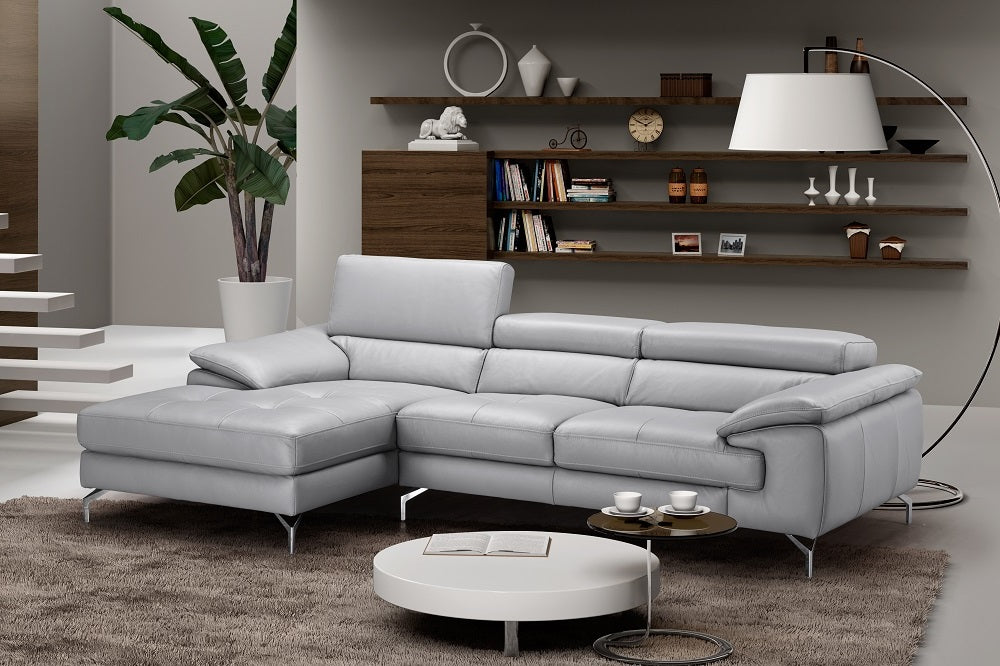 J&M Furniture Liam Premium Leather Sectional in Left Hand Facing Chaise