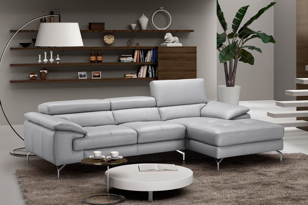 J&M Furniture Liam Premium Leather Sectional in Left Hand Facing Chaise