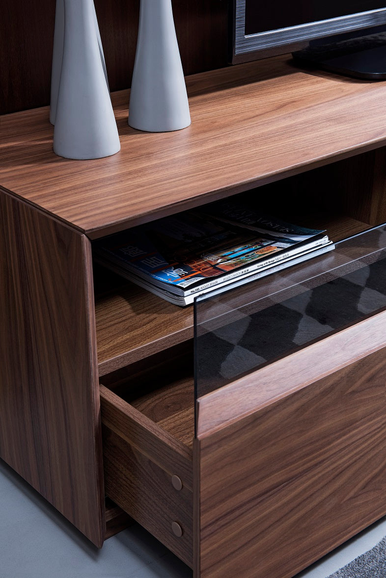 J&M Furniture Lisa TV Stand in Walnut