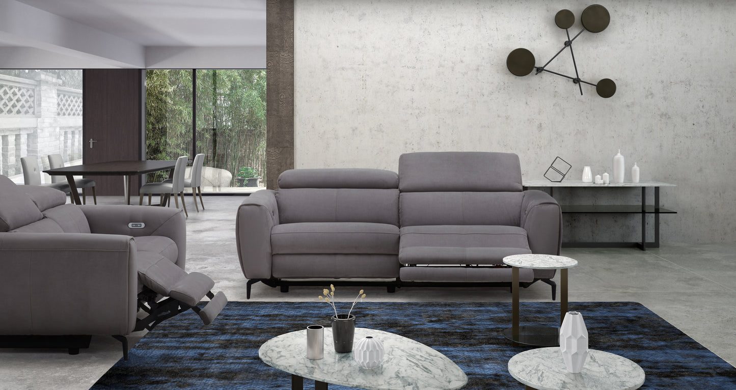 J&M Furniture Lorenzo Grey Fabric Sofa