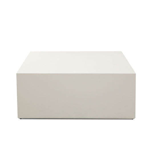 Montage Square Cocktail Table in Ivory Faux Cement Finish by Diamond Sofa